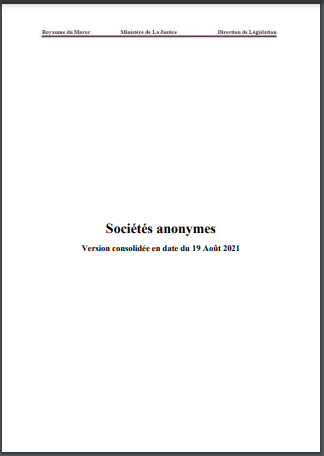 Sociétés anonymes: consolidation 19-08-2021